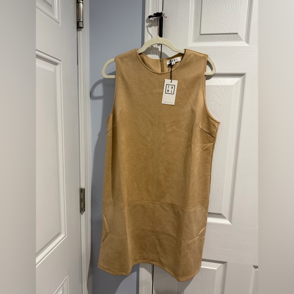 THML Faux Suede Sleeveless Dress